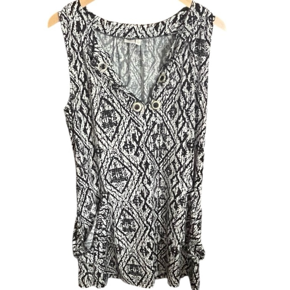 Saint Tropez West Black and White Mini Dress Sz L